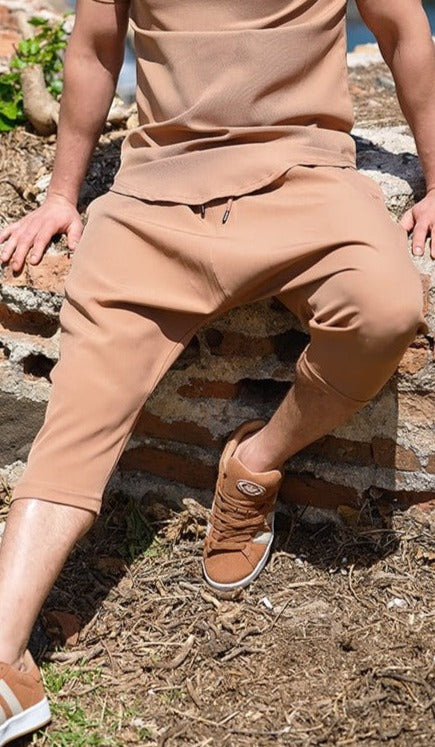 QL Relaxed Shorts Bermuda AZUR S24 in Dark Camel