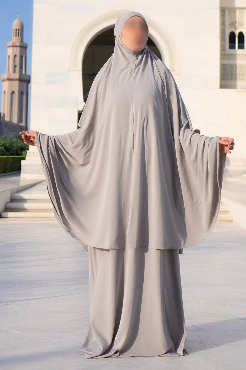 SB Jersey Prayer set with carrying bag  ES007 in Light Gray