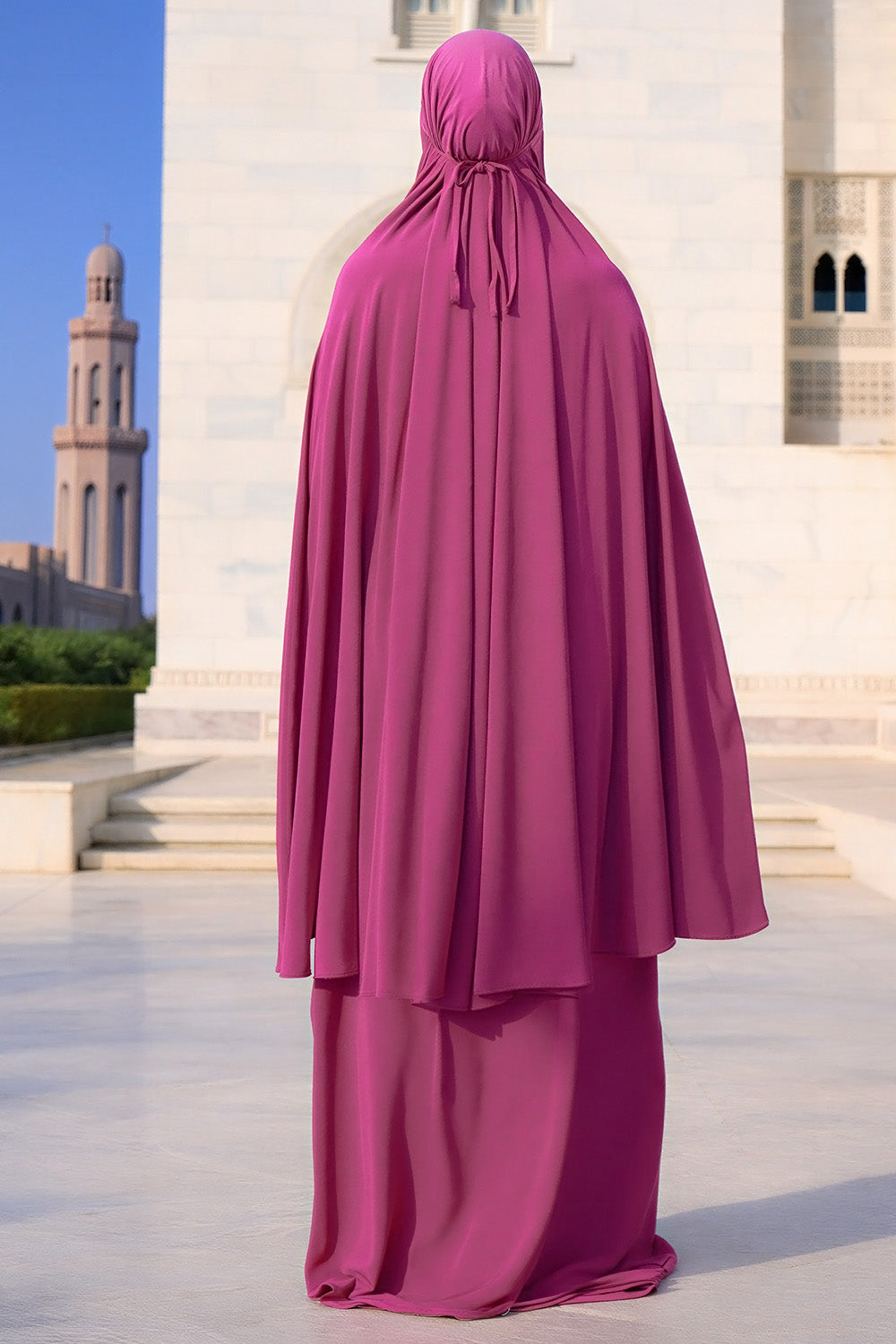 SB Jersey Prayer set with carrying bag ES007 in Berry