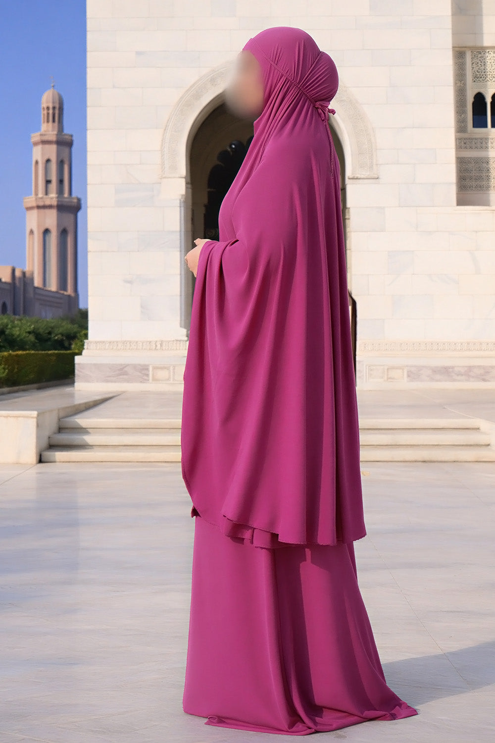 SB Jersey Prayer set with carrying bag ES007 in Berry